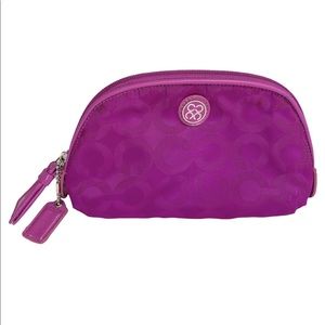 COACH LOGO MONOGRAM TRAVEL BAG COSMETIC CASE SATIN